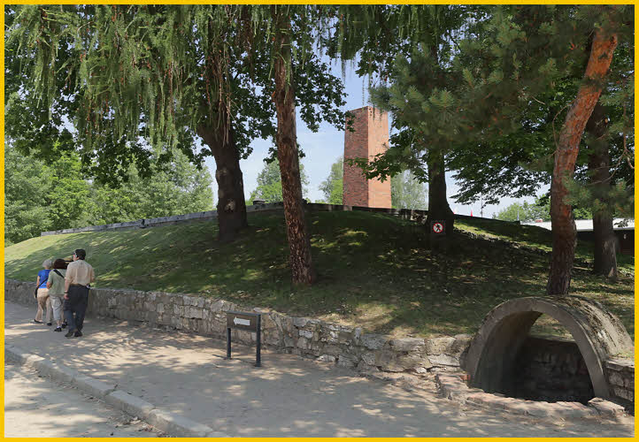 Gas Chamber and Crematorium<BR>are Below the Hill
